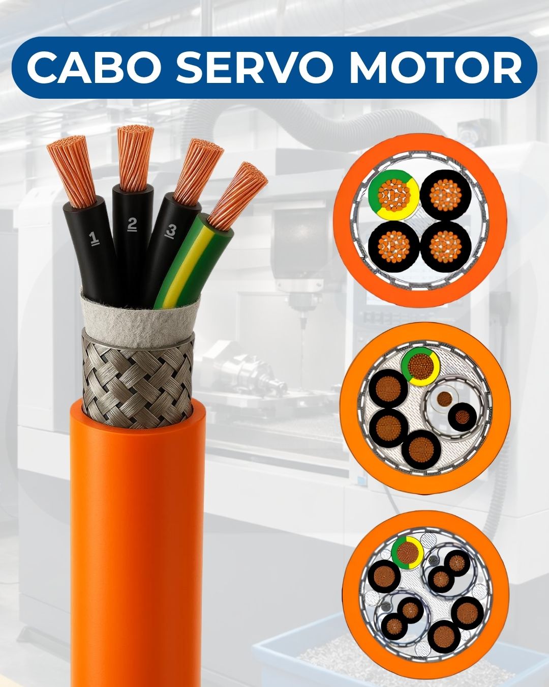 Cabo Servo Motor: o que é, para que serve e por que é essencial na automação industrial