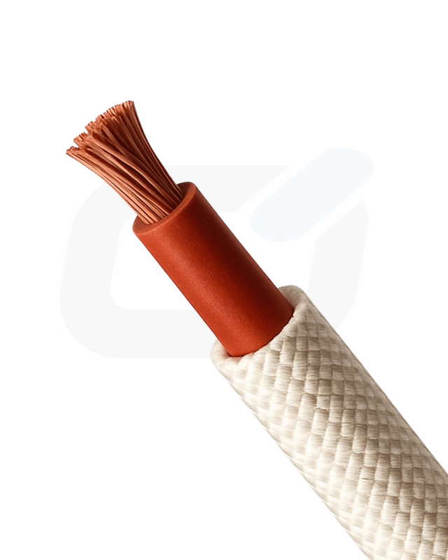 Cabo Silicone 300ºC + Fibra de Vidro